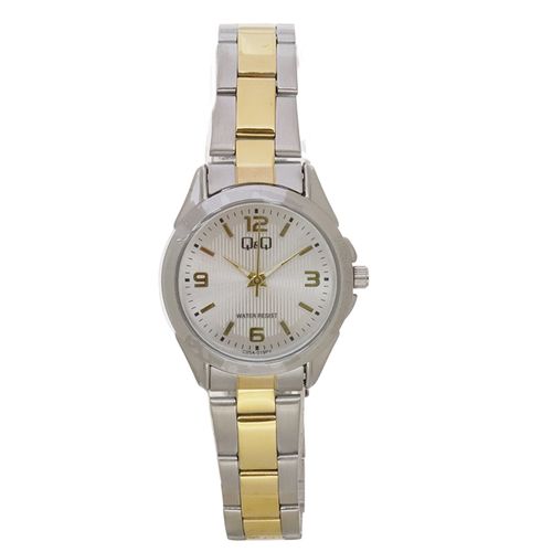 Reloj Q&Q análogo metálico bicolor para mujer
