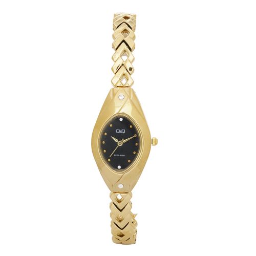 Reloj Q&Q análogo metálico dorado para mujer