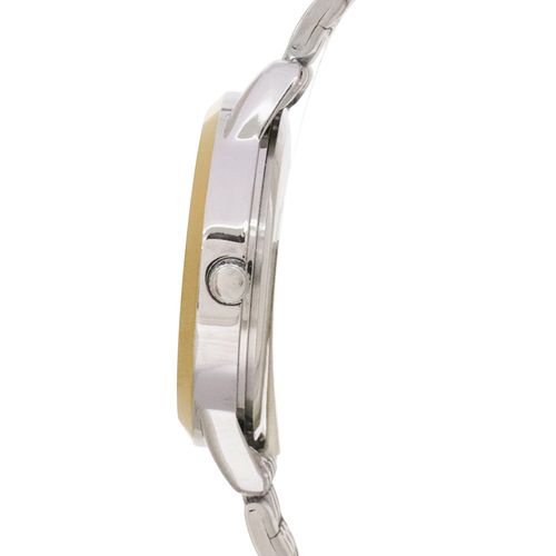 Reloj Q&Q análogo metálico bicolor para mujer