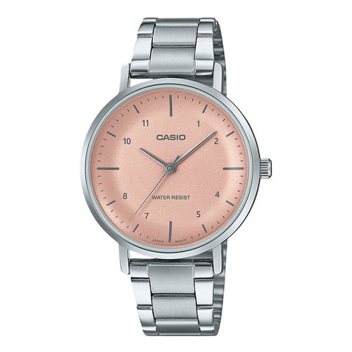Reloj Casio análogo de acero color plateado unisex