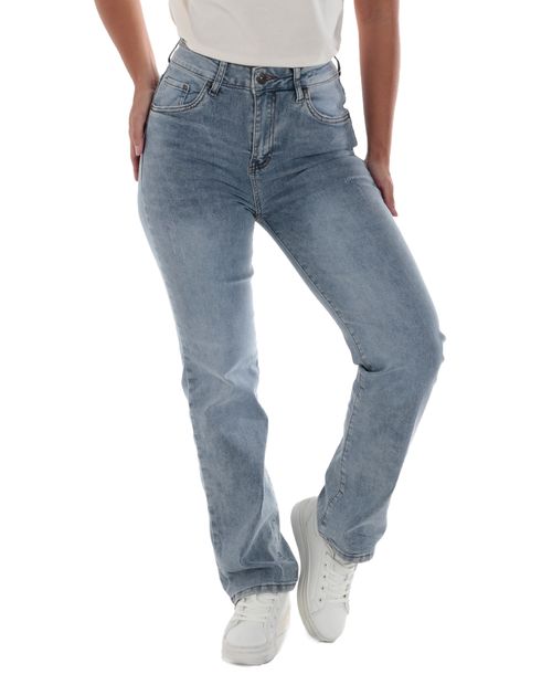 Jeans Orange straight celeste de cintura alta para mujer