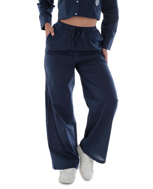 Pantalón Orange pull on rayado de cintura alta para mujer