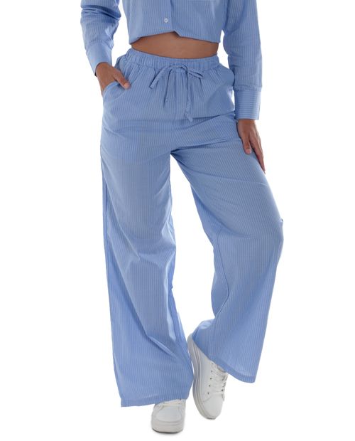 Pantalón Orange pull on rayado de cintura alta para mujer