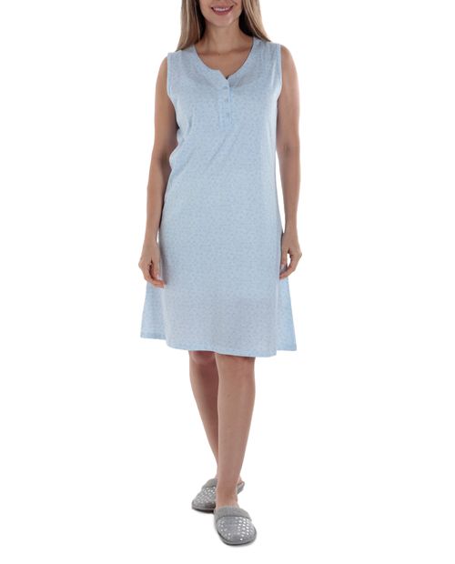Camisón Nicolle estampado sin mangas para mujer