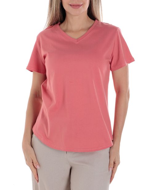 Camiseta Nicolle rosada manga corta para mujer