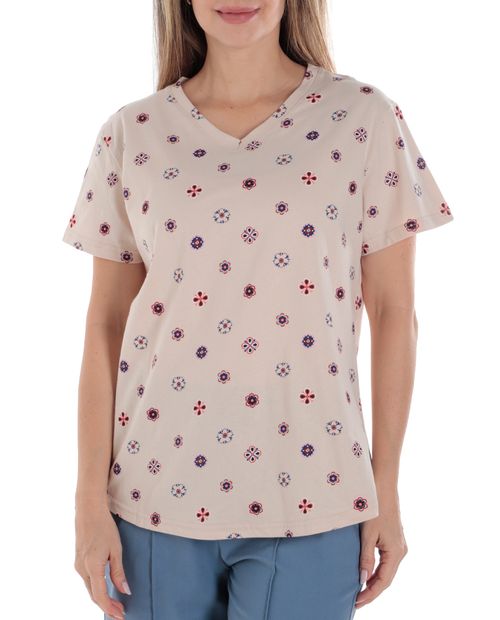 Camiseta Nicolle estampada manga corta para mujer