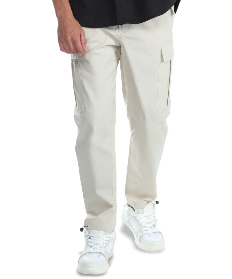 104774322-Pantalon-cargo-Orange-regular-fit-beige-con-mini-cuadros-para-hombre-