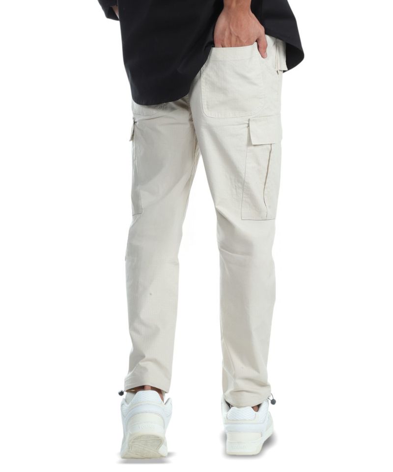 104774322-Pantalon-cargo-Orange-regular-fit-beige-con-mini-cuadros-para-hombre-