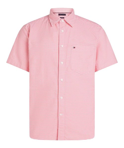 Camisa casual Tommy Hilfiger rosada cuadriculada para hombre