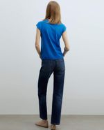 104859467-Camiseta-Sfera-azul-manga-corta-para-mujer