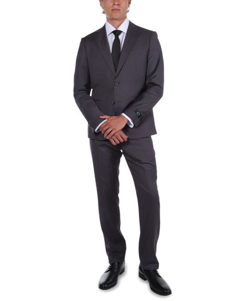 Traje formal Carven regular fit gris oscuro heather para hombre
