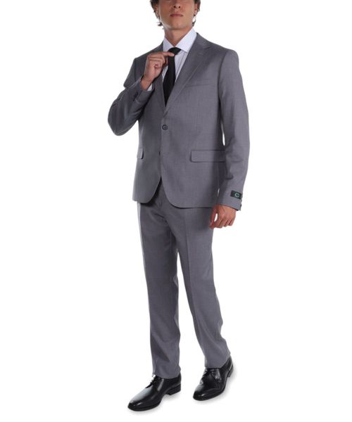 Traje formal Carven regular fit gris heather para hombre