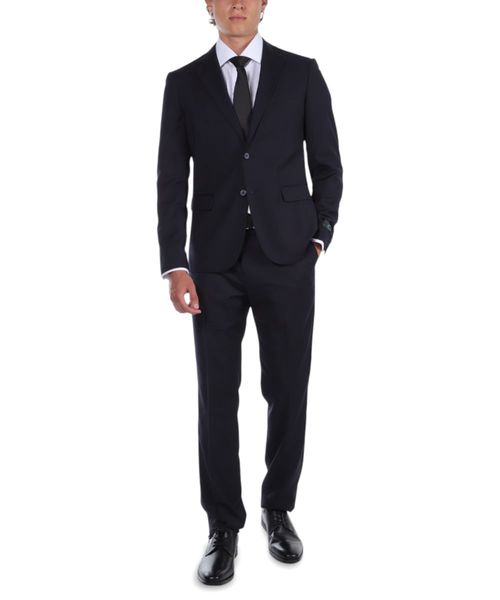 Traje formal Carven regular fit azul navy sólido para hombre
