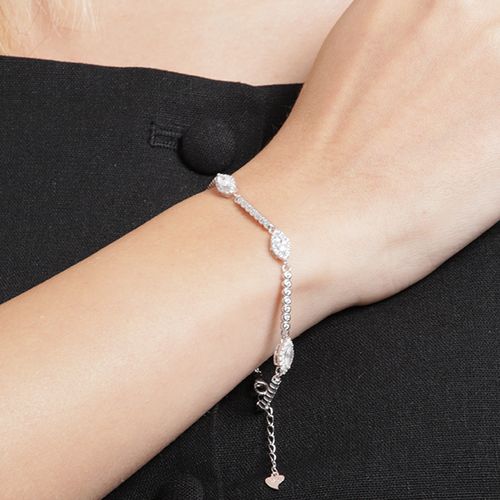 Pulsera de plata con zirconias para mujer