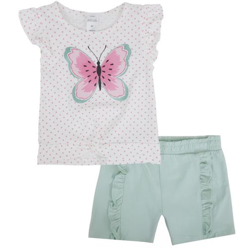 Conjunto de 2 piezas multicolor con estampado para niña