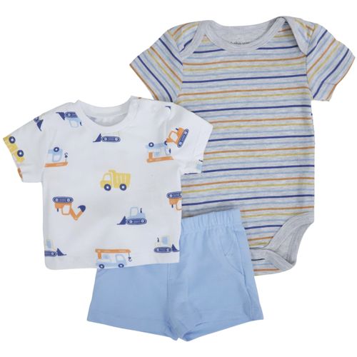 Conjunto de 3 piezas sólido con estampado para bebé niño