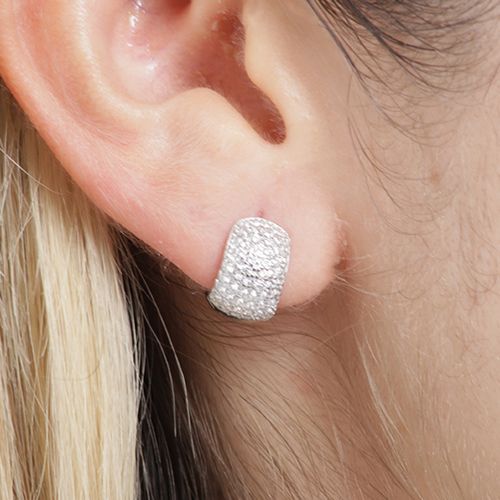 Aretes de plata plateados para mujer