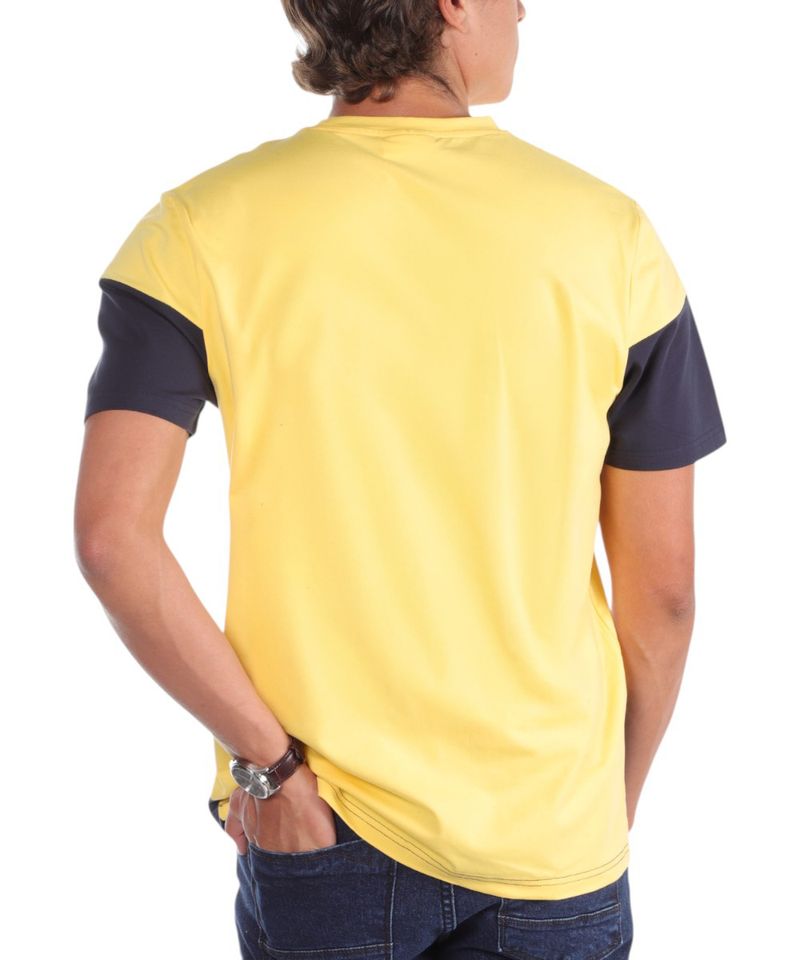 104819228-Camiseta-Gents-amarilla-color-block-para-hombre