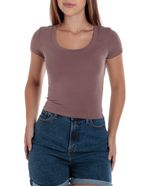 104881357-Camiseta-Active-Basic-cafe-manga-corta-para-mujer