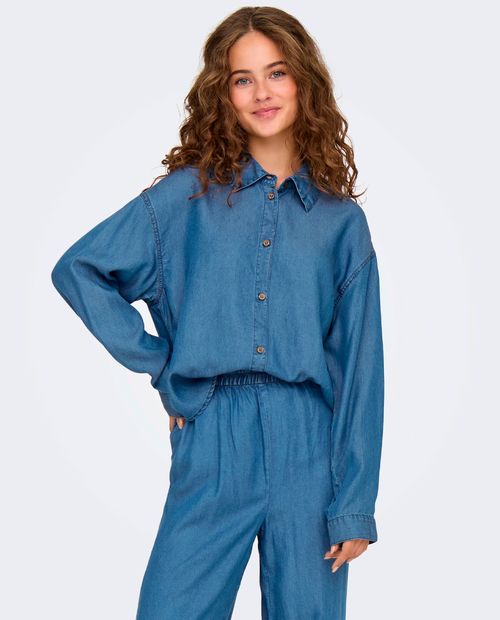 Blusa Only camisera denim manga larga para mujer