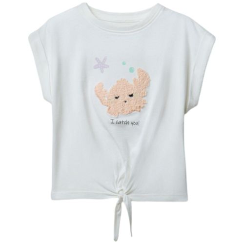 Blusa blanca con estampado para bebé niña