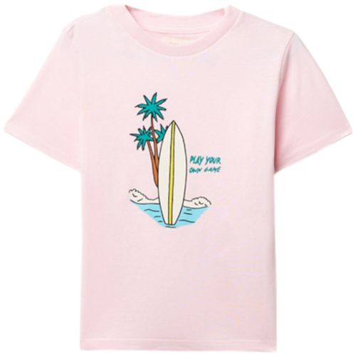 Camiseta rosada con estampado para niño