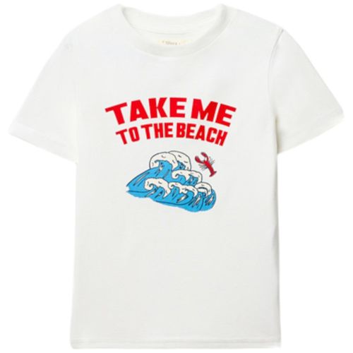 Camiseta blanca con estampado para niño