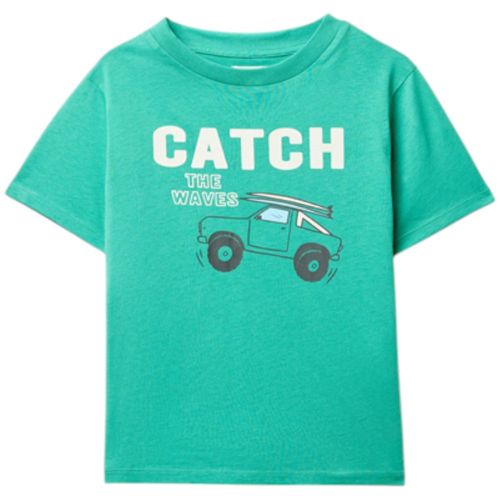 Camiseta verde con estampado para niño