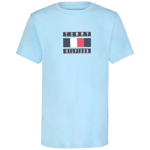 Camiseta celeste con estampado para niño
