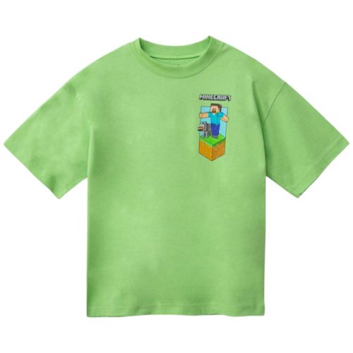 Camiseta verde con estampado para niño