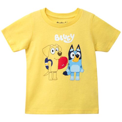 Camiseta amarilla con estampado para niño