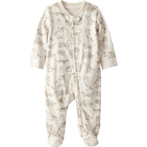 Pijama blanca con estampado para bebé niño