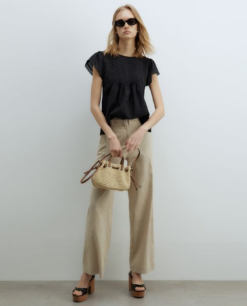 Camiseta Sfera negra manga corta para mujer