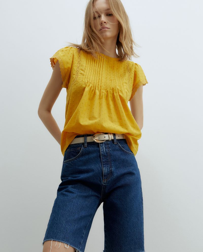 104873420-Blusa-Sfera-casual-amarilla-manga-corta-para-mujer