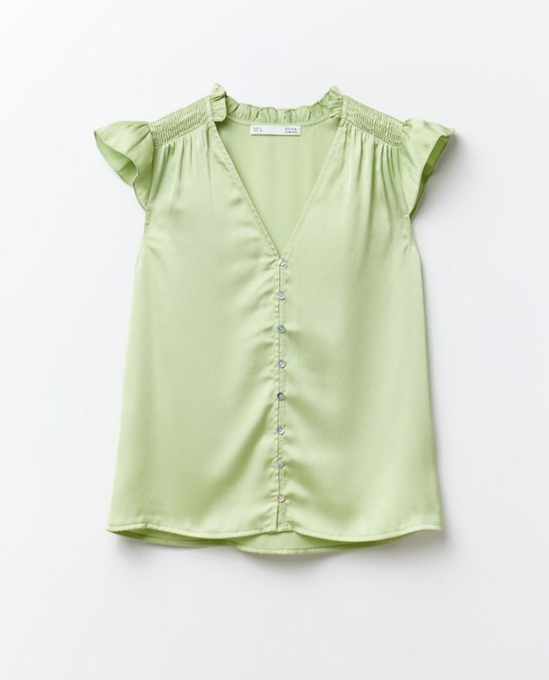 104873510-Blusa-Sfera-casual-verde-manga-corta-para-mujer