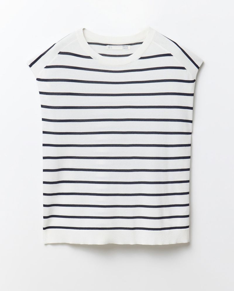 104873381-Blusa-Sfera-casual-rayada-manga-corta-para-mujer