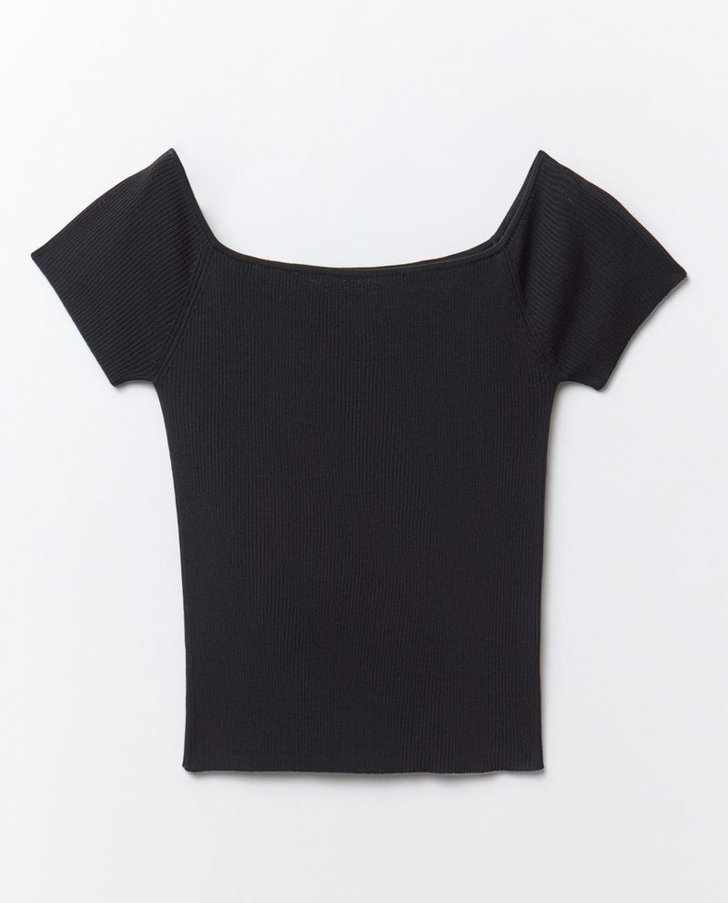 104873565-Blusa-Sfera-sweatshirt-negra-manga-corta-para-mujer