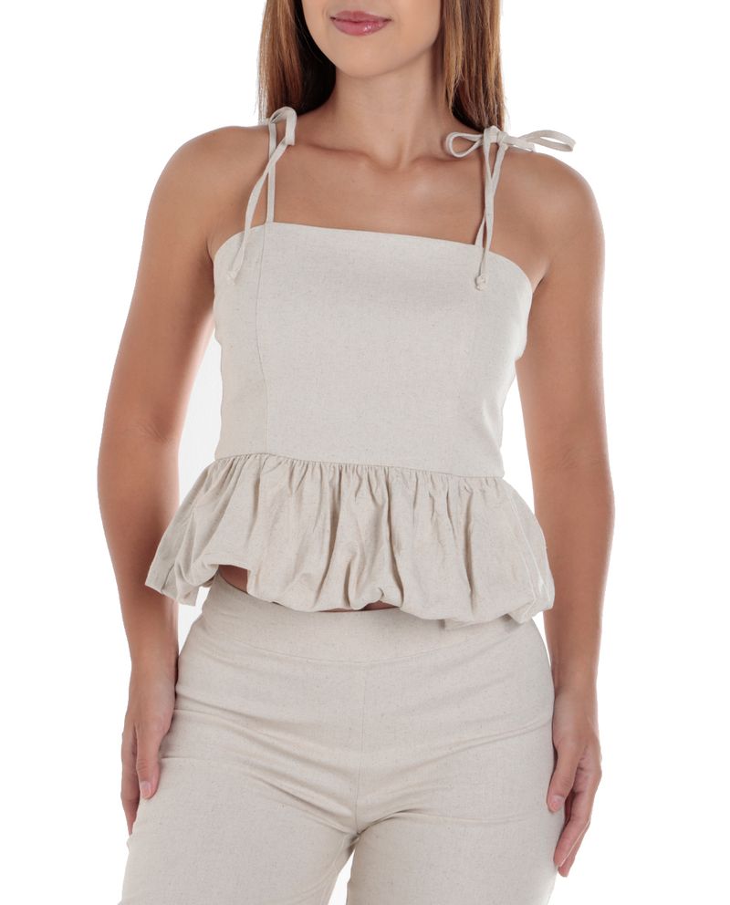 104906706-Blusa-Unexpected-peplum-beige-de-tirantes-para-mujer