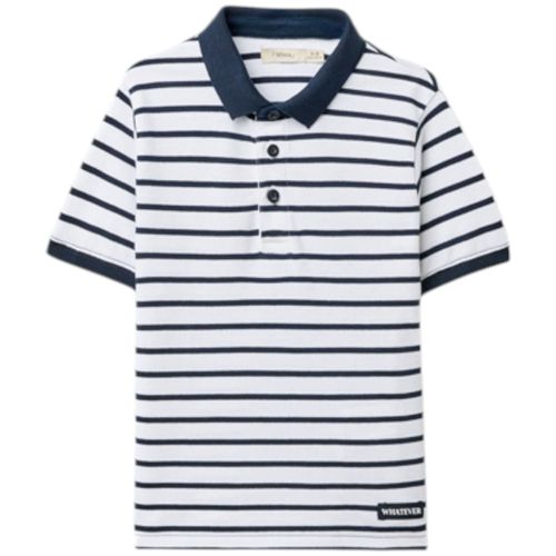 Camisa polo rayada bicolor para niño