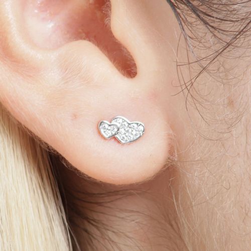 Aretes de plata plateados para mujer