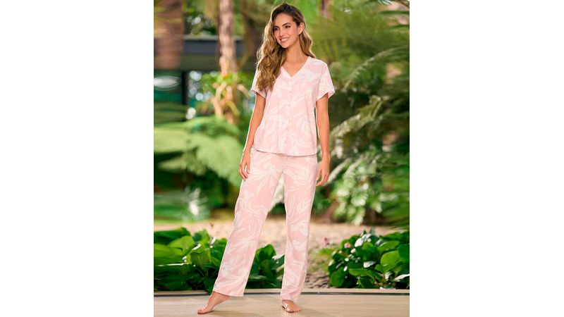 Pijamas Marca Parisien Pijamas Pijama Manga Pequeña A Rayas Parisien