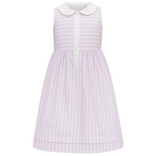 Vestido bicolor rayado para niña