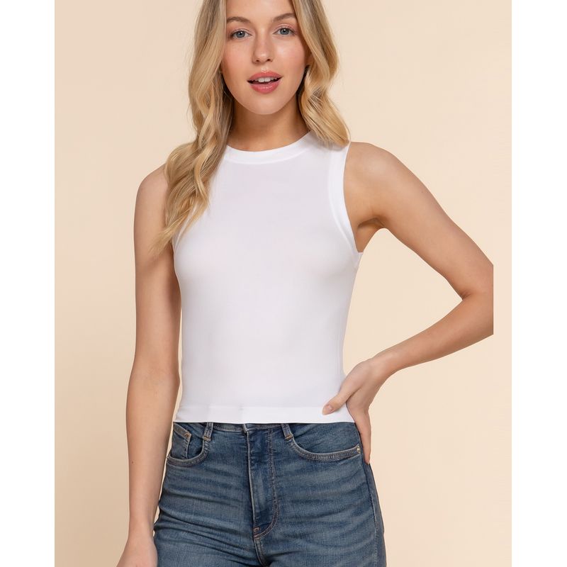 Jeans Playera Basica Blanca Mujer Camiseta Básica De Cola Para