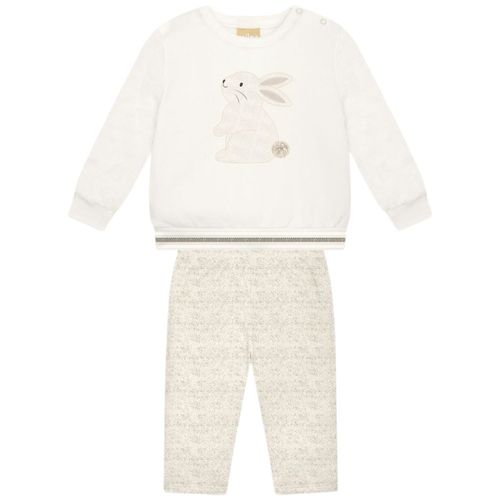 Conjunto de 2 piezas bicolor con estampado para bebé niña