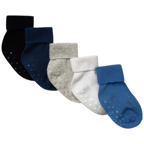 Set de 5 pares de calcetines multicolor sólido para bebé niño
