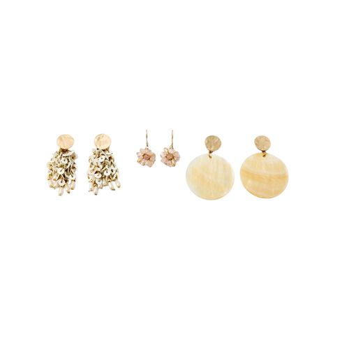 Set de aretes dorados para mujer