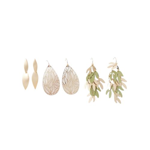 Set de aretes dorados para mujer