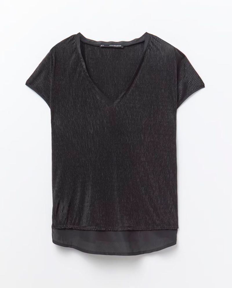 104873664-Blusa-Sfera-casual-negra-manga-corta-para-mujer