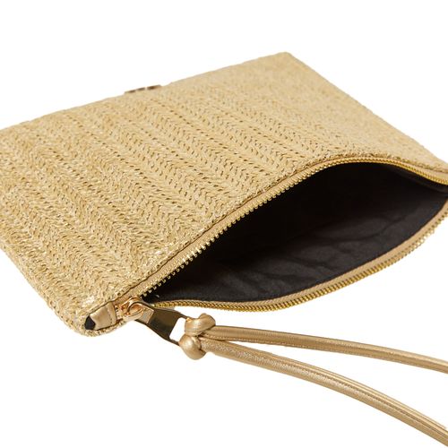 Cartera clutch Sfera color dorado para mujer