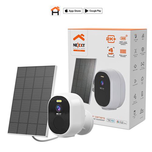 Cámara de seguridad smart para exterior Nexxt 2K con panel solar